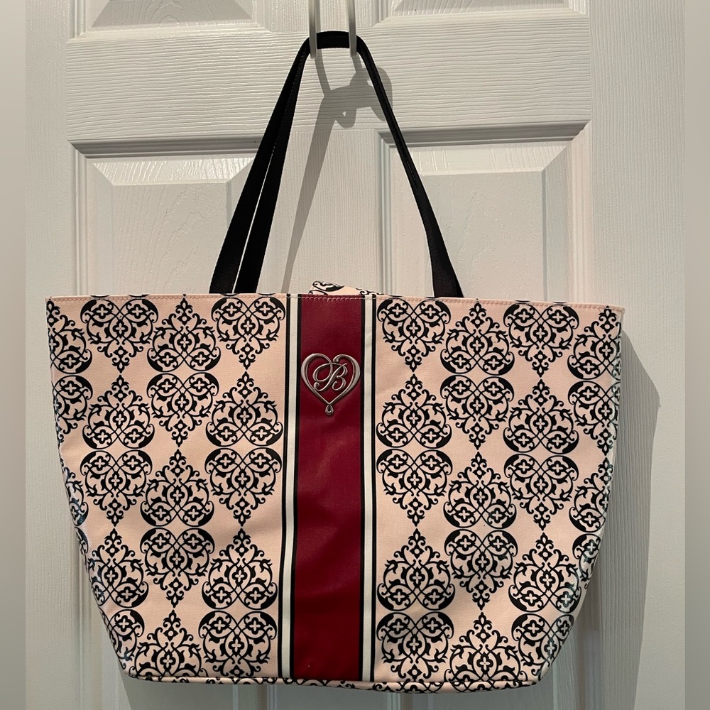 Brighton Tote Pink Black Damask My Sweet Valentine Carryall Tote